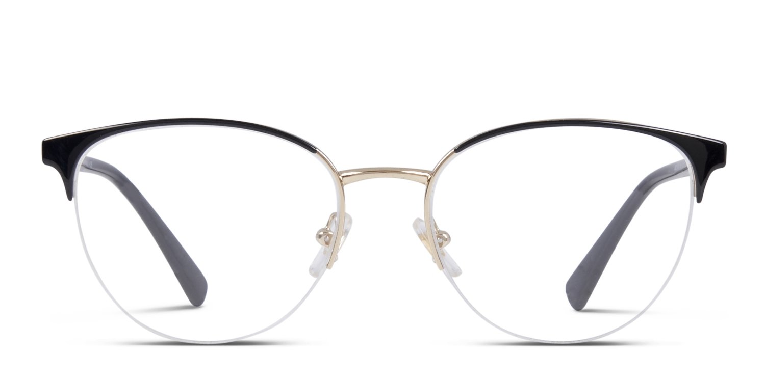 Versace VE1247 Black w/Gold Eyeglasses | Includes FREE Rx Lenses