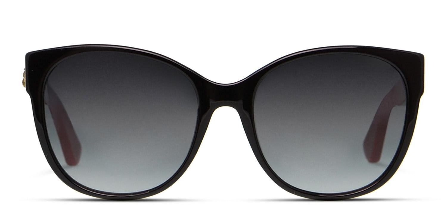 GUCCI グッチ ブラック キャットアイ サングラス GG0097S Gucci GG0097S Black w/Red Prescription Sunglasses