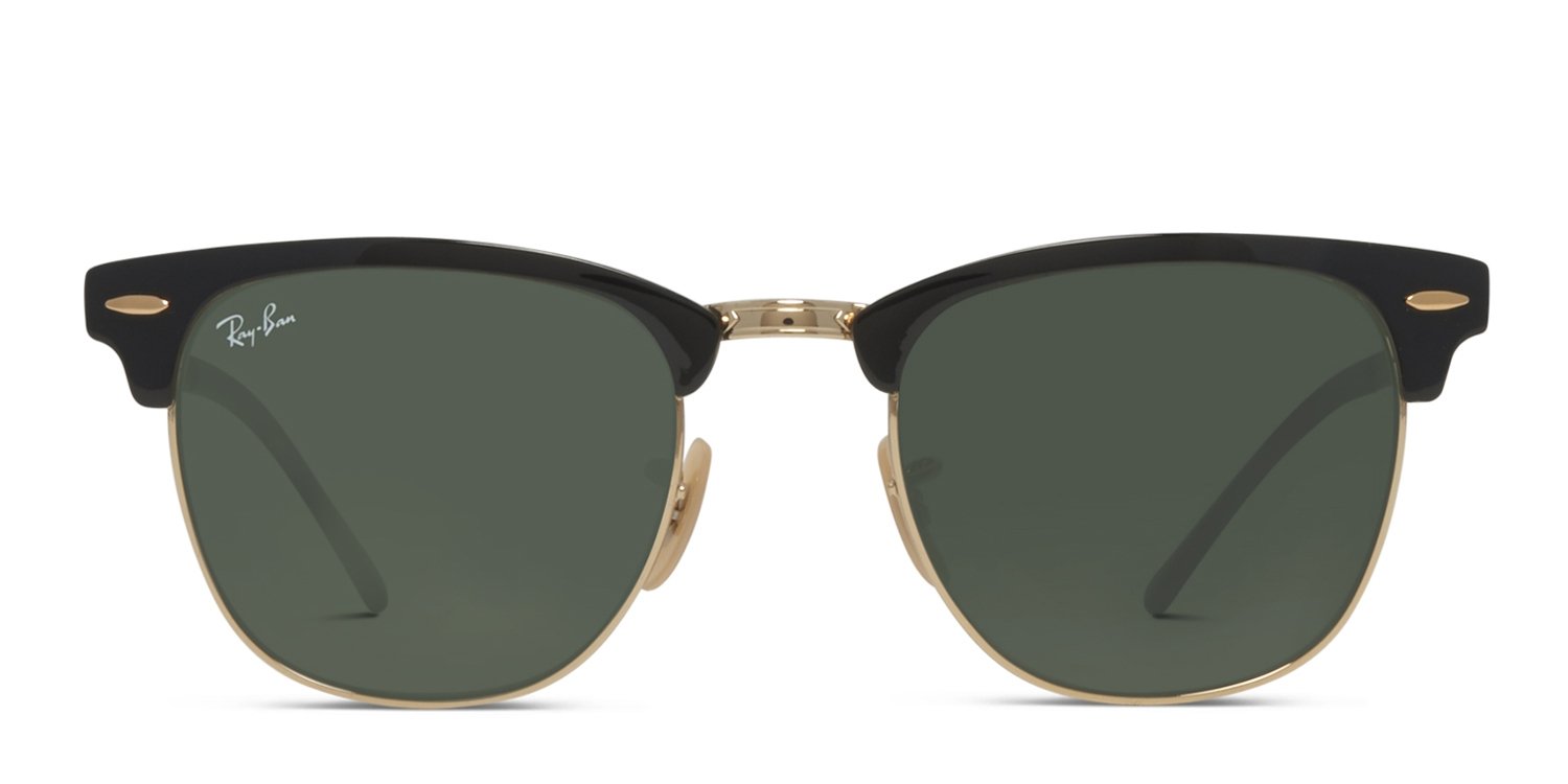 Ray-Ban RB3716 Clubmaster Metal Black/Gold/Green Prescription
