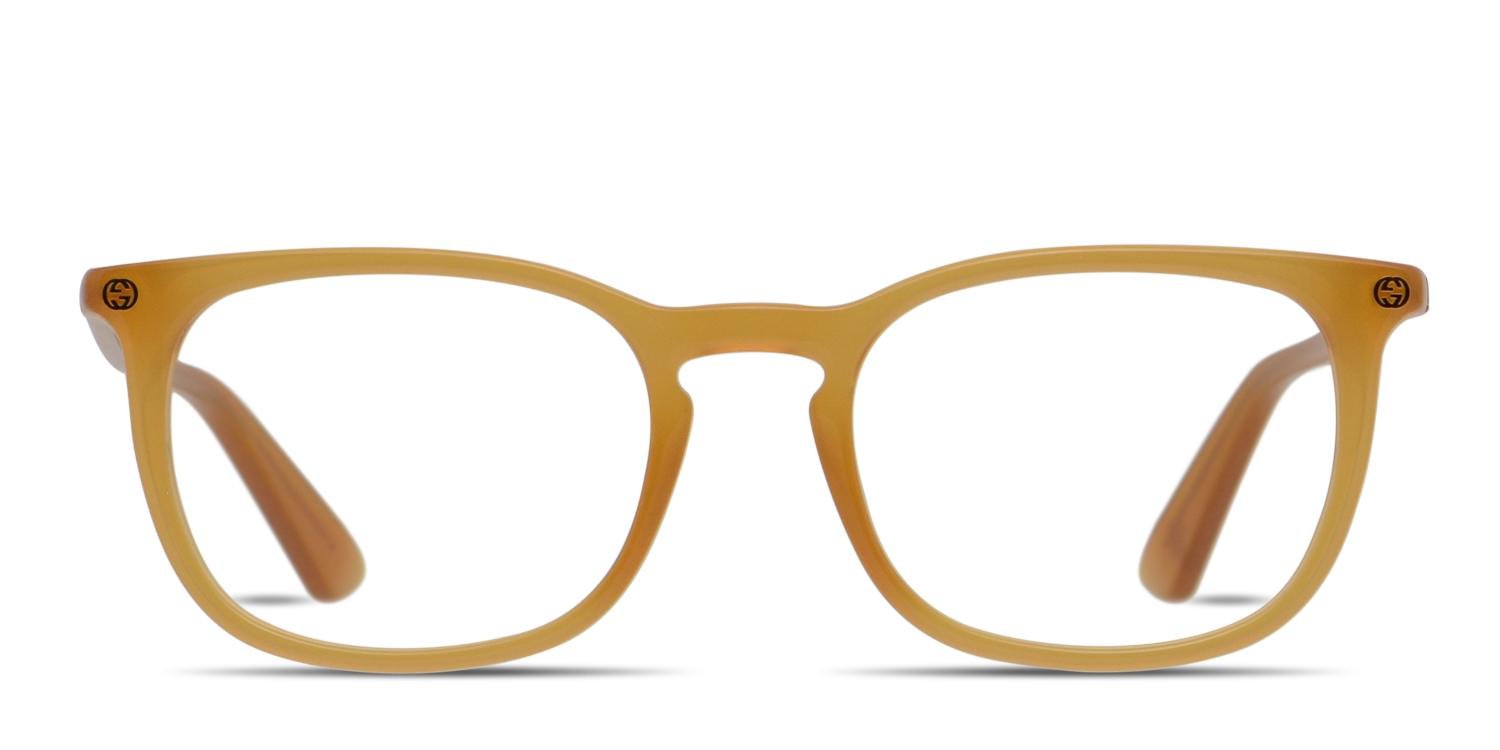 Gucci GG0122O Clear Yellow Prescription Eyeglasses