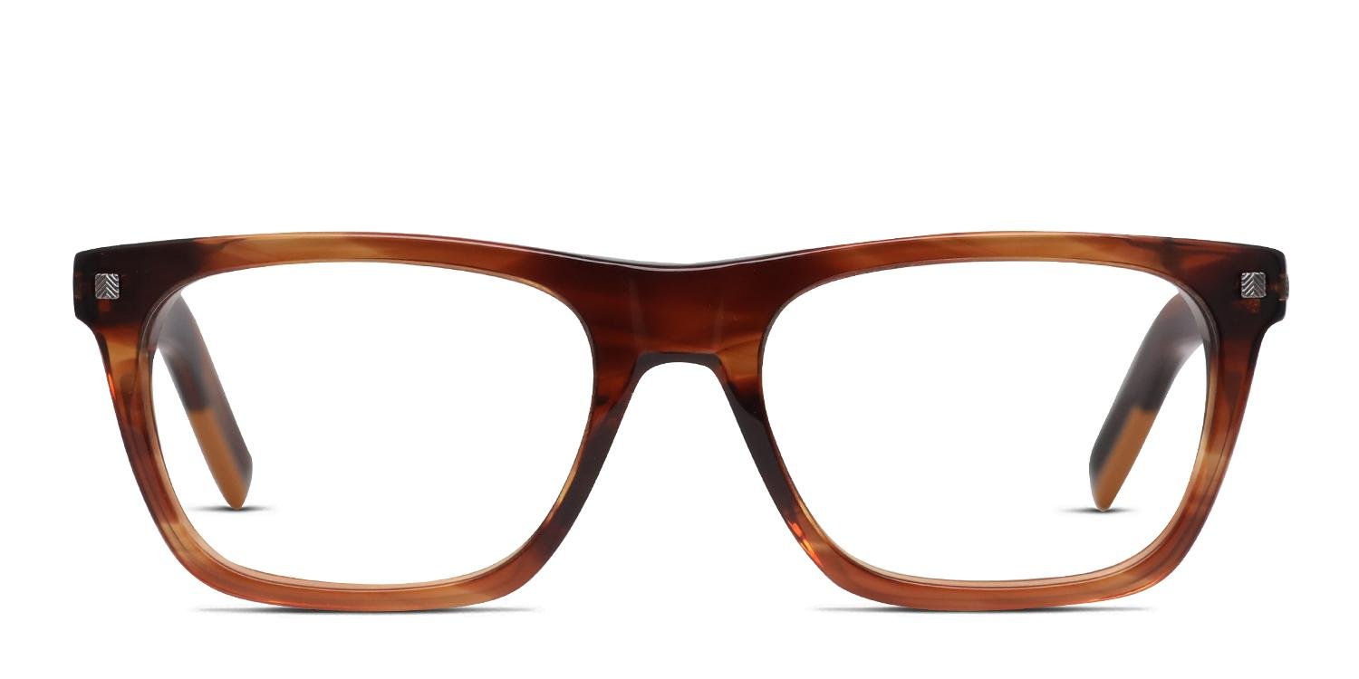 エルセーヌ　NEWGNightDX Ermenegildo Zegna EZ5136 Brown/Clear Eyeglasses | Includes FREE Rx