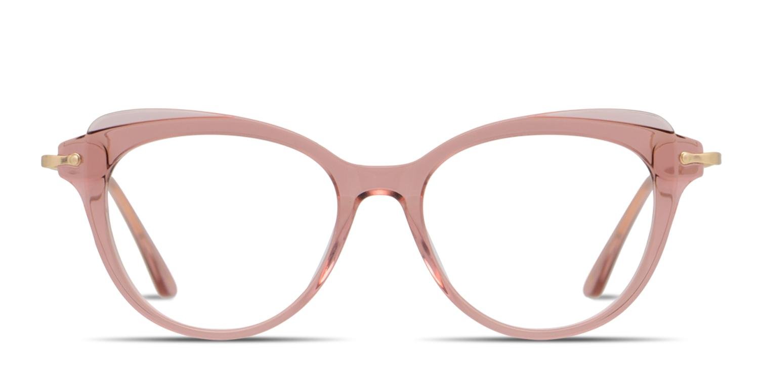 Amelia E. 35-001027 Crystal Pink Authentic Eyeglasses 53-17-145 Amelia E. Kealia Pink/Clear/Gold Eyeglasses | Includes FREE  main image 2