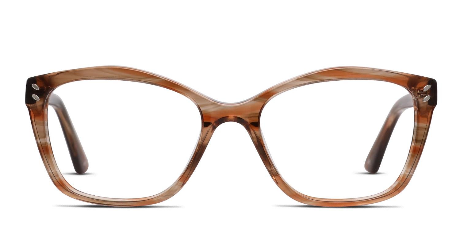Amelia E. Trinity Brown/Clear Eyeglasses | Includes FREE Rx Lenses