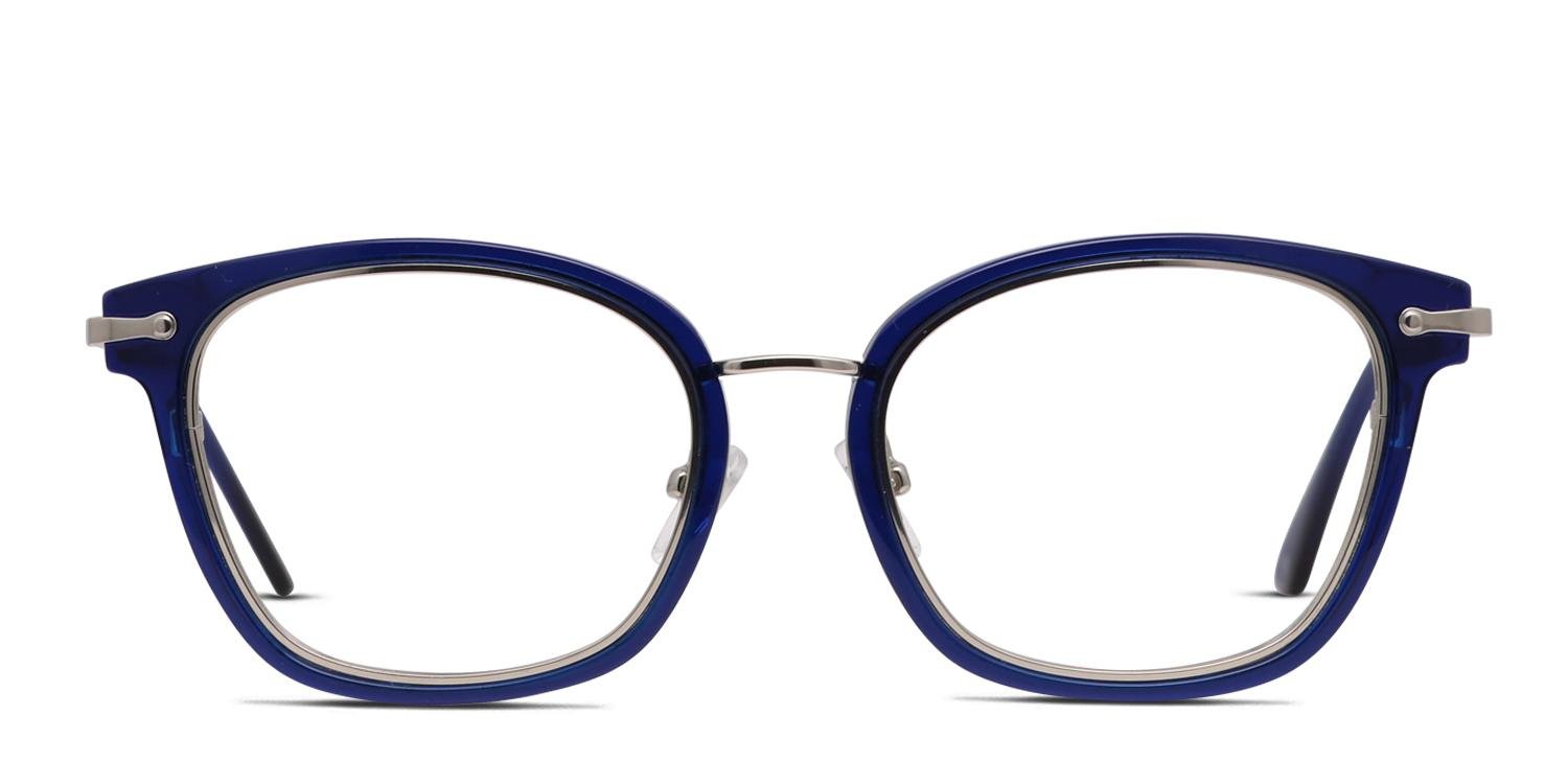 Amelia E. Vel Blue/Silver Eyeglasses | Includes FREE Rx Lenses