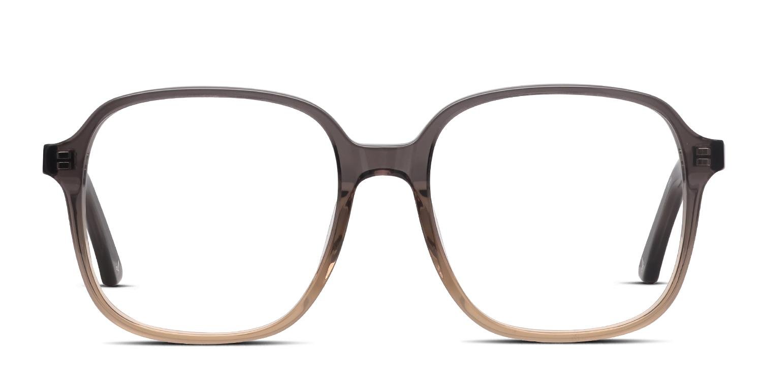 Amelia E. Moonlit Gray, Brown, Clear Prescription Eyeglasses