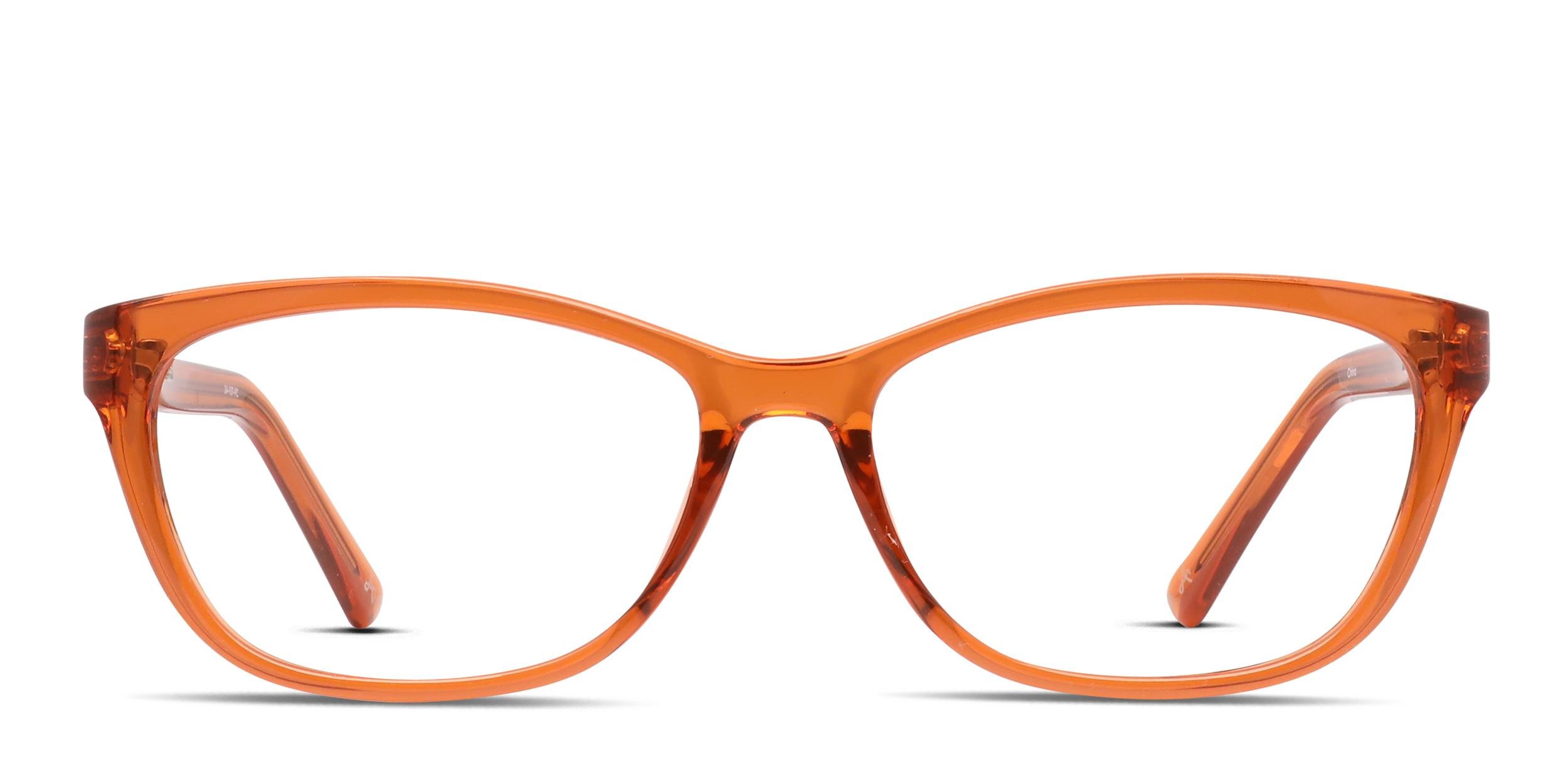 Bevel Metallic Orange Eyeglass Frames Lufkin Round Orange Eyeglasses | Glassesshop main image 4