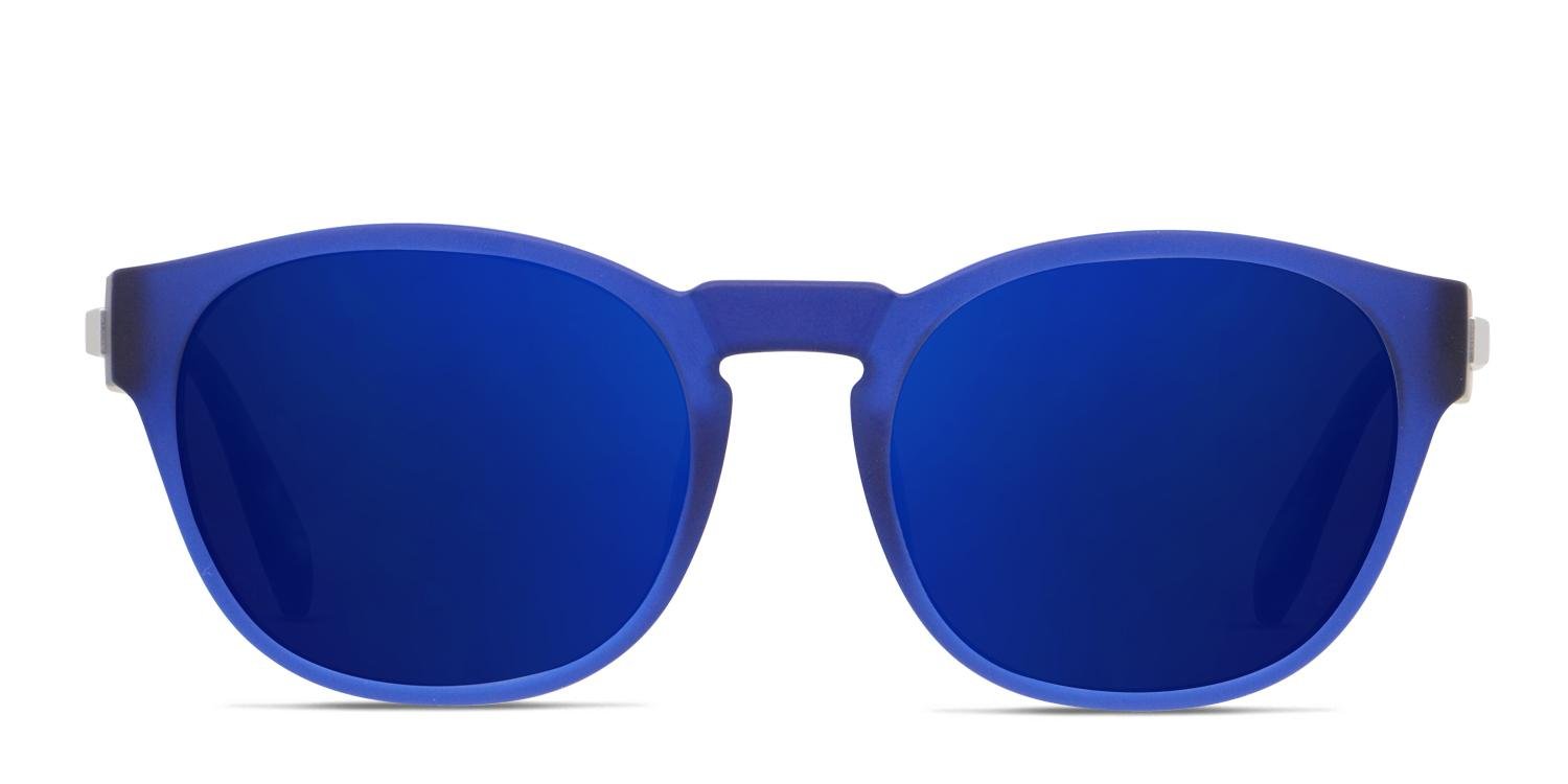 Adidas OR0014 Blue Round Sunglasses, New With Bag And Cleaning Cloth Adidas OR0014 91X Matte Blue Round Plastic Mirrored  main image 3