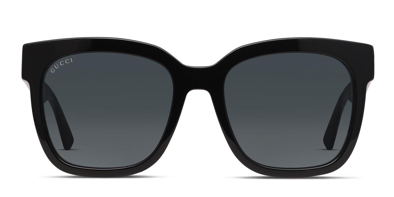 Gucci GG0034SN 001 Black Square Sunglasses (Brand New, Full Inclusion) Gucci GG0034SN Sunglasses | FramesDirect.com main image 4