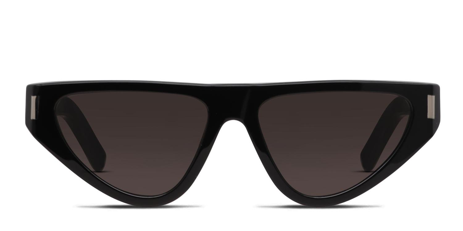 美品●SAINT LAURENT PARIS サングラス SL53/F 黒 Saint Laurent SL 468 Shiny Black Prescription Sunglasses