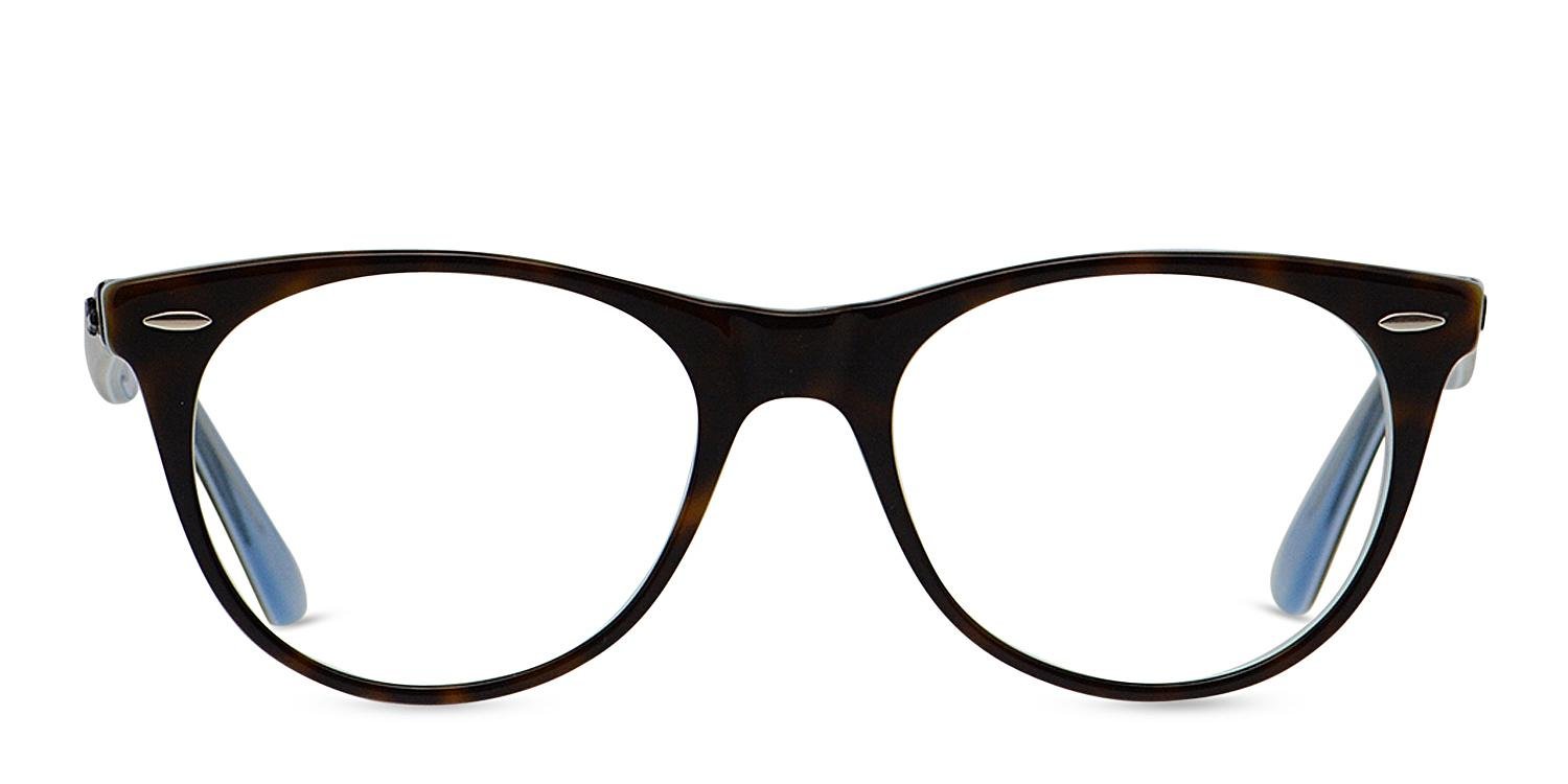 Ray-Ban RX2185V Wayfarer II Tortoise/Blue Eyeglasses  display picture 3