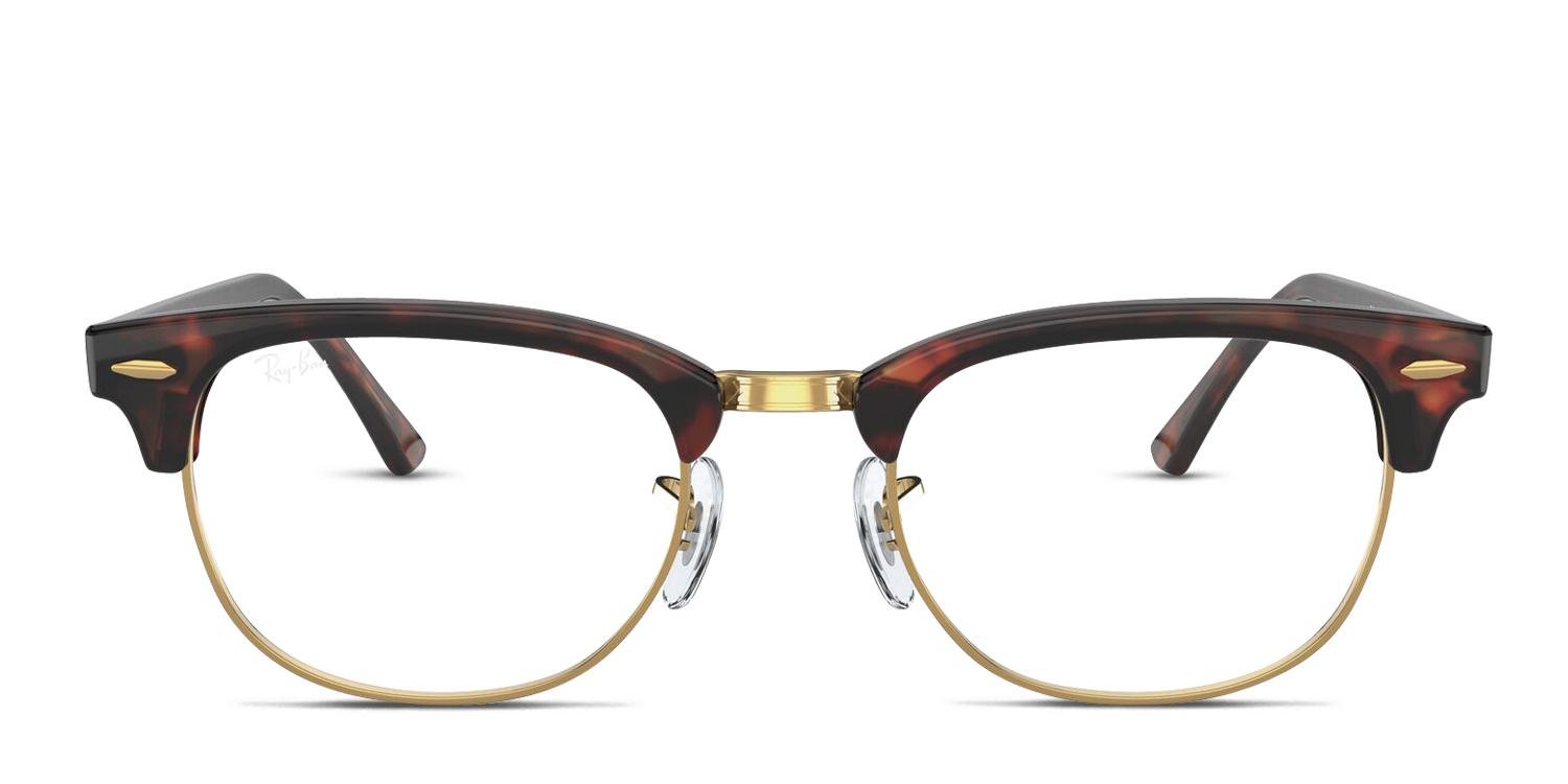 Ray-Ban RB5154 CLUBMASTER ブラウン系フレーム 美品 44-003157_f.jpg