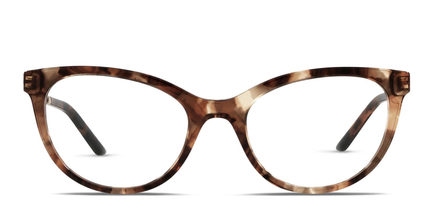 Prada PR 17WV Brown/Tortoise/Gold Eyeglasses | Includes FREE Rx Lenses