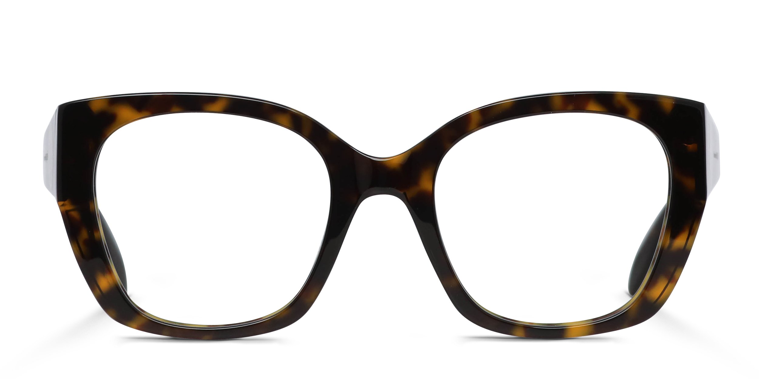 The Alexander McQueen AM0379O is a squared cat-eye frame with a