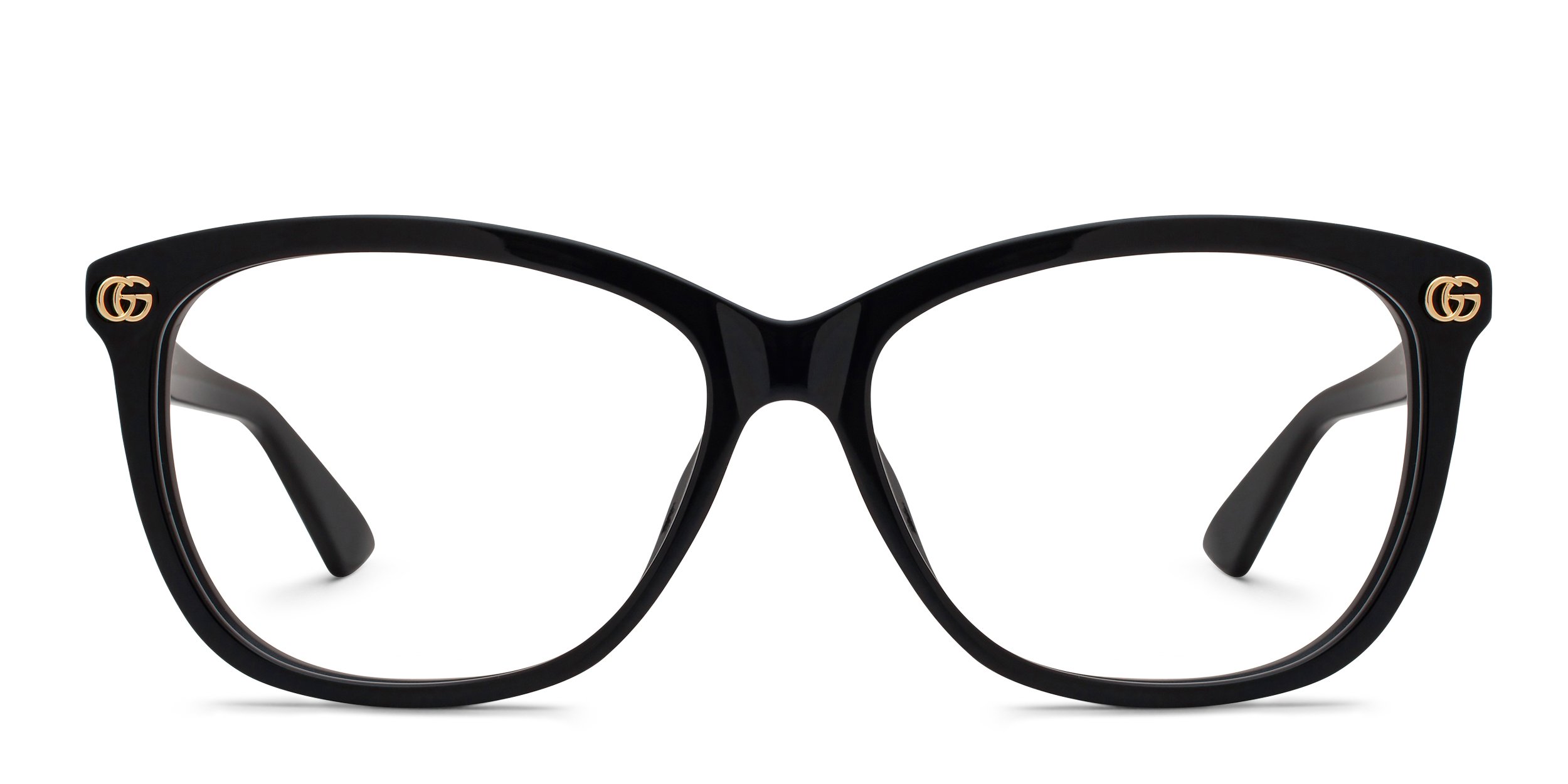 The Gucci GG2113O is a refined frame with a softly rounded cat-eye