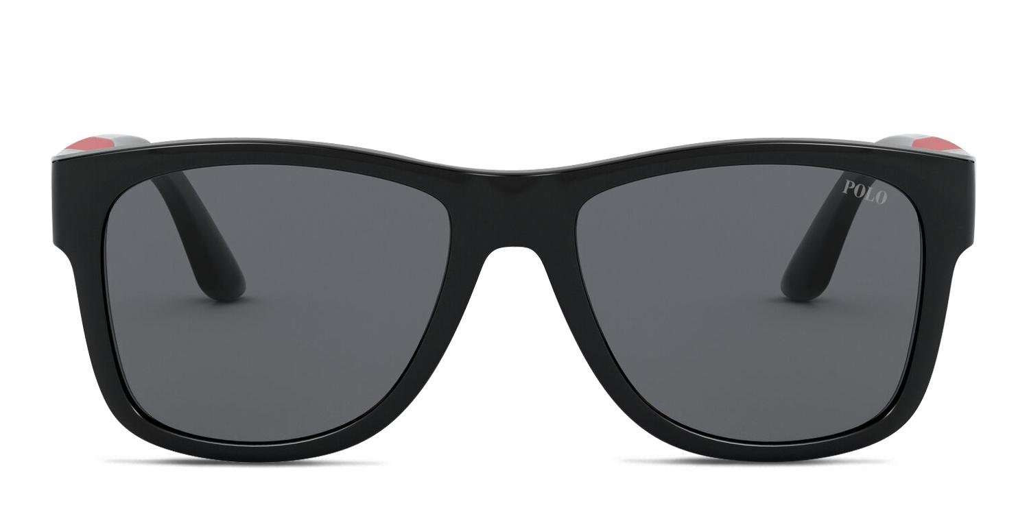 Polo Ralph Lauren PH4162 Shiny Black, Red Prescription Sunglasses