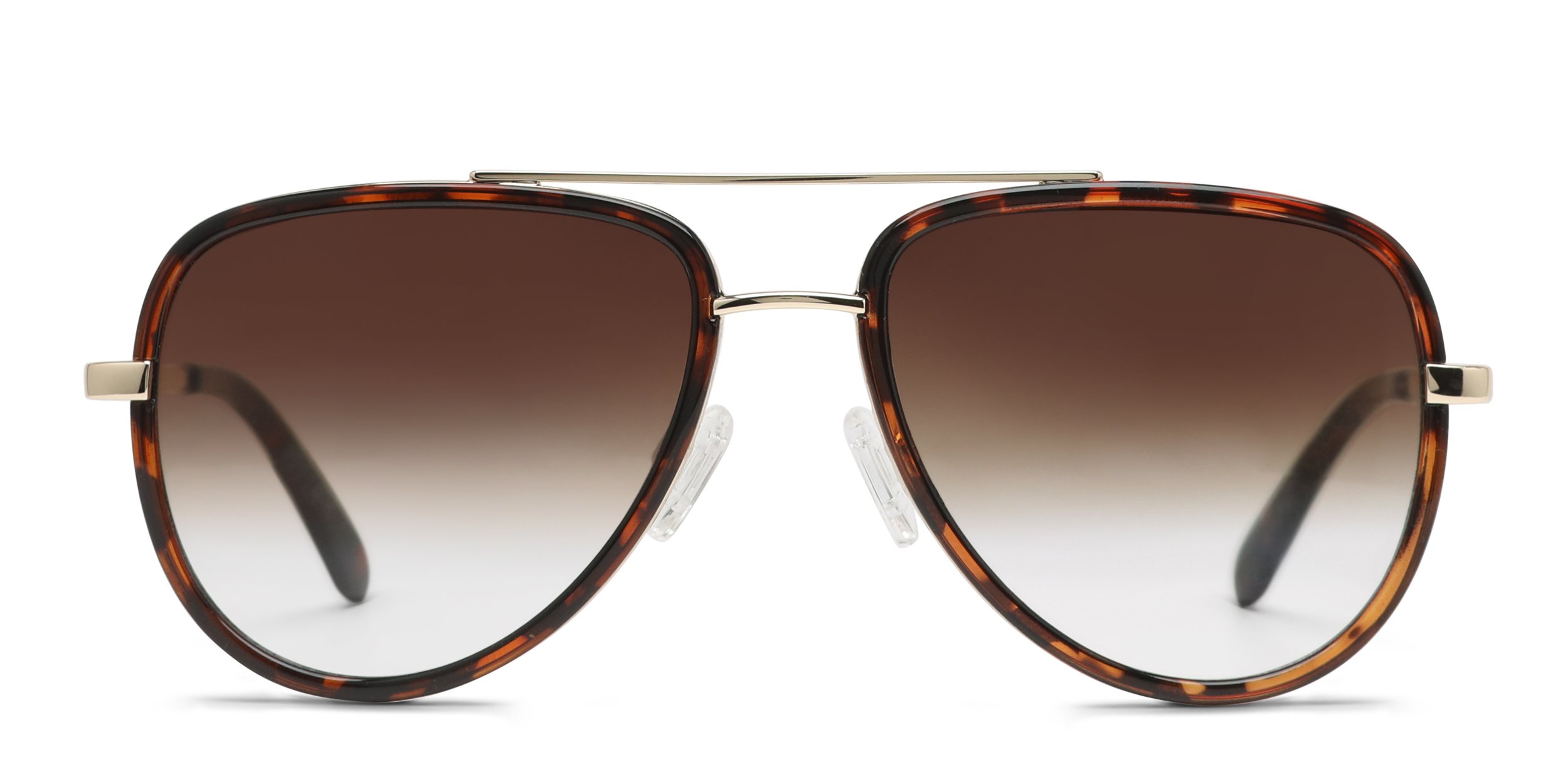 New Quay All In Medium Tortoise Gold/Brown Lens Polarized Aviator Sunglasses Quay All In Tortoise Prescription Sunglasses main image 2
