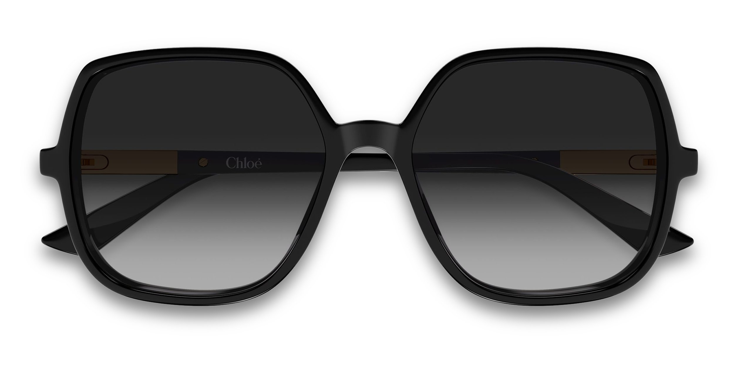 Chloe CH0362S black frame with grey lenses. Lenses provide 100% UV