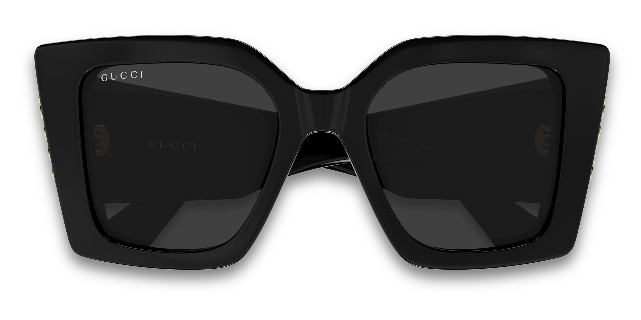 Gucci GG2039S black frame with grey lenses. Lenses provide 100% UV