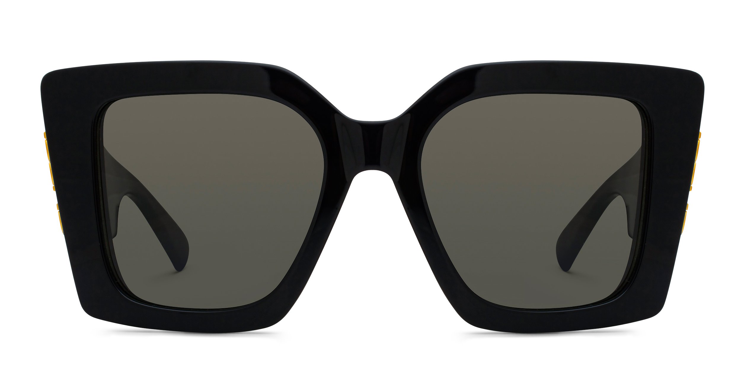 Gucci GG2039S black frame with grey lenses. Lenses provide 100% UV