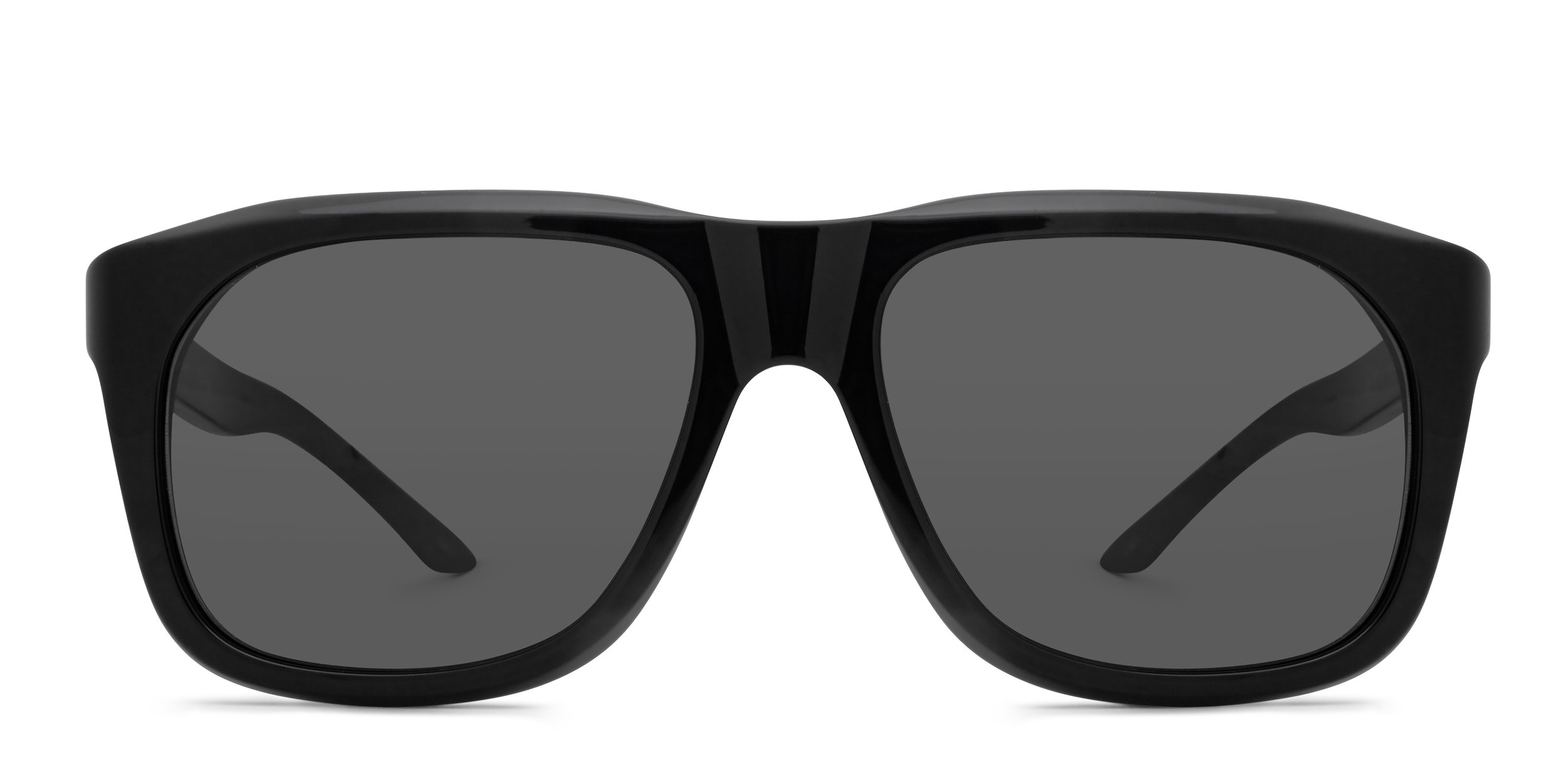 Gucci GG2077S black frame with grey lenses. Lenses provide 100% UV