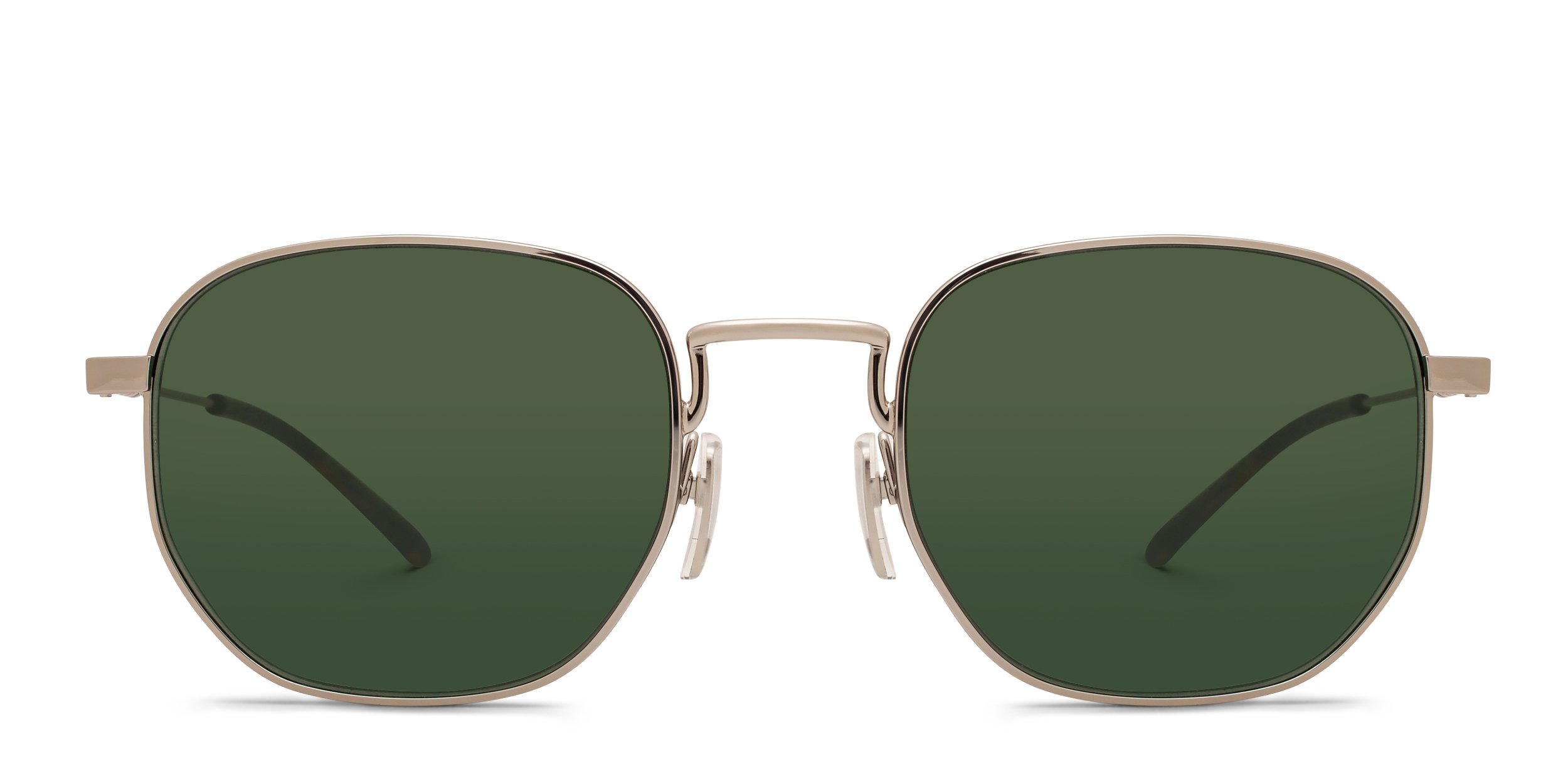 Gucci GG2095S silver frame with green lenses. Lenses provide 100