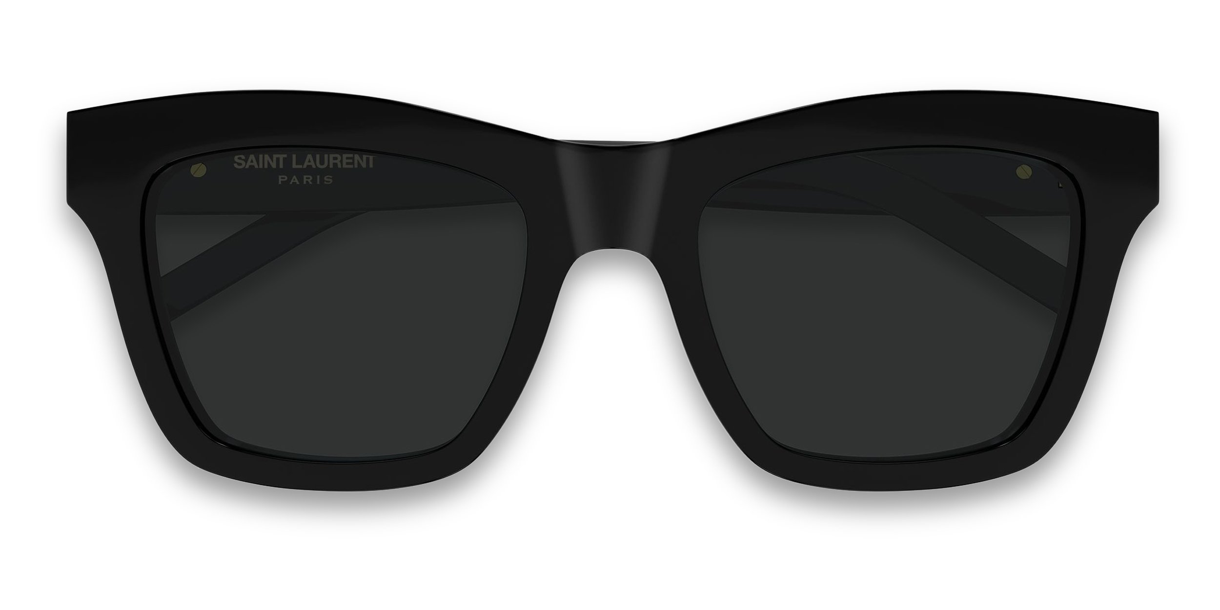 Saint Laurent SLM156 black frame with black lenses. Lenses provide