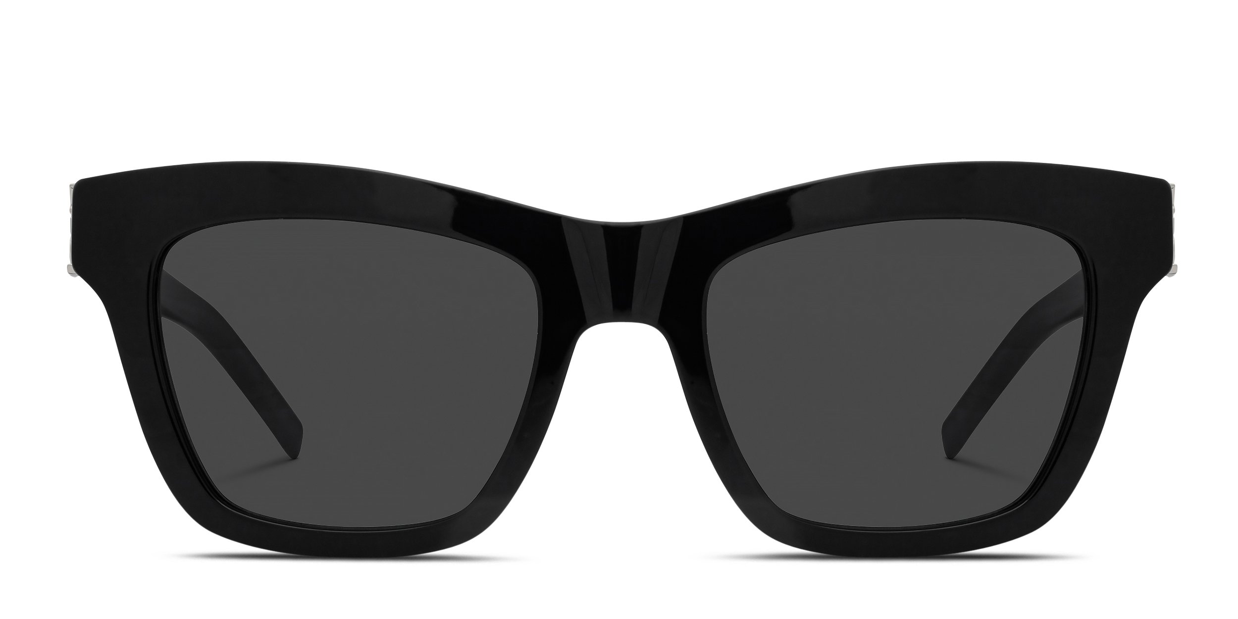 Saint Laurent SLM156 black frame with black lenses. Lenses provide