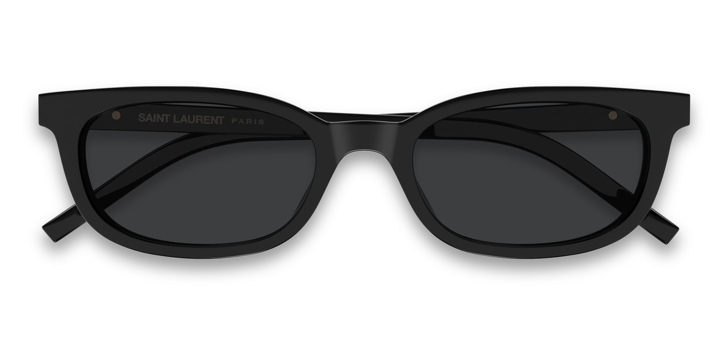 Saint Laurent SLM160 black frame with black lenses. Lenses provide