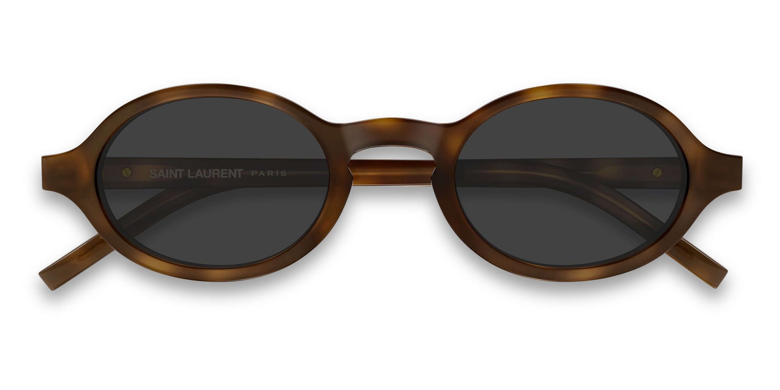 Saint Laurent SLM161 tortoise frame with grey lenses. Lenses