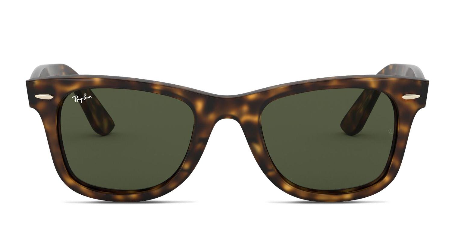 Ray-Ban 4340 Wayfarer Tortoise, Green Prescription Sunglasses - 50