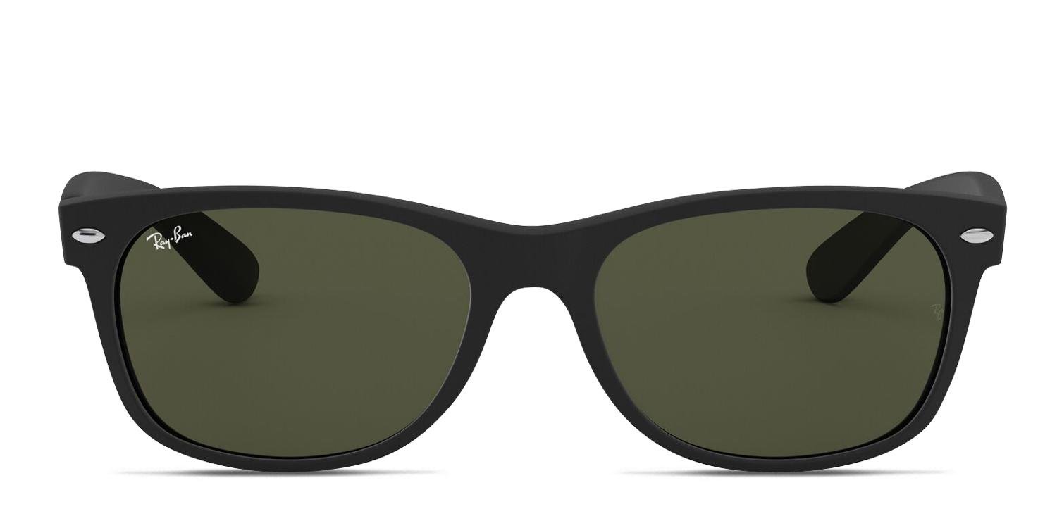 Ray-Ban RB2132 サングラス ブラック NEW WAYFARER CLASSIC Sunglasses in Black and G-15 Green Polarized