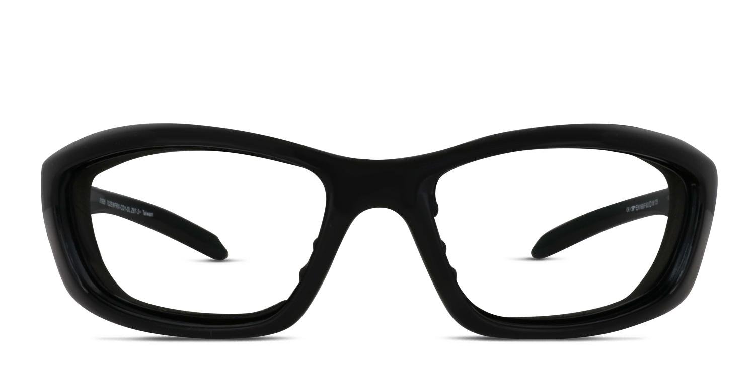 Eyres 702EW Razor Edge Black Eyeglasses | Includes FREE Rx Lenses
