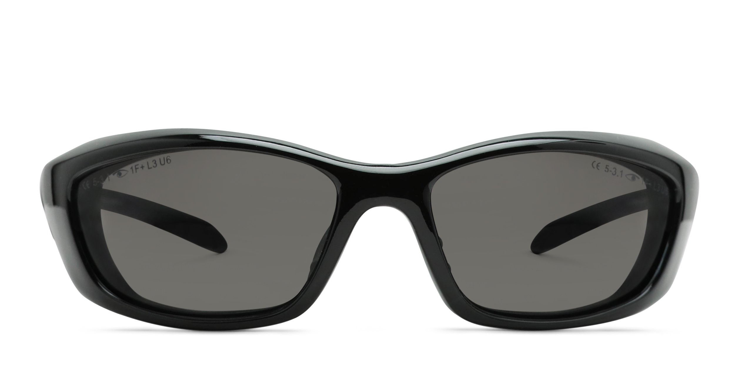 Eyres Razor Edge Shiny Black Prescription Sunglasses