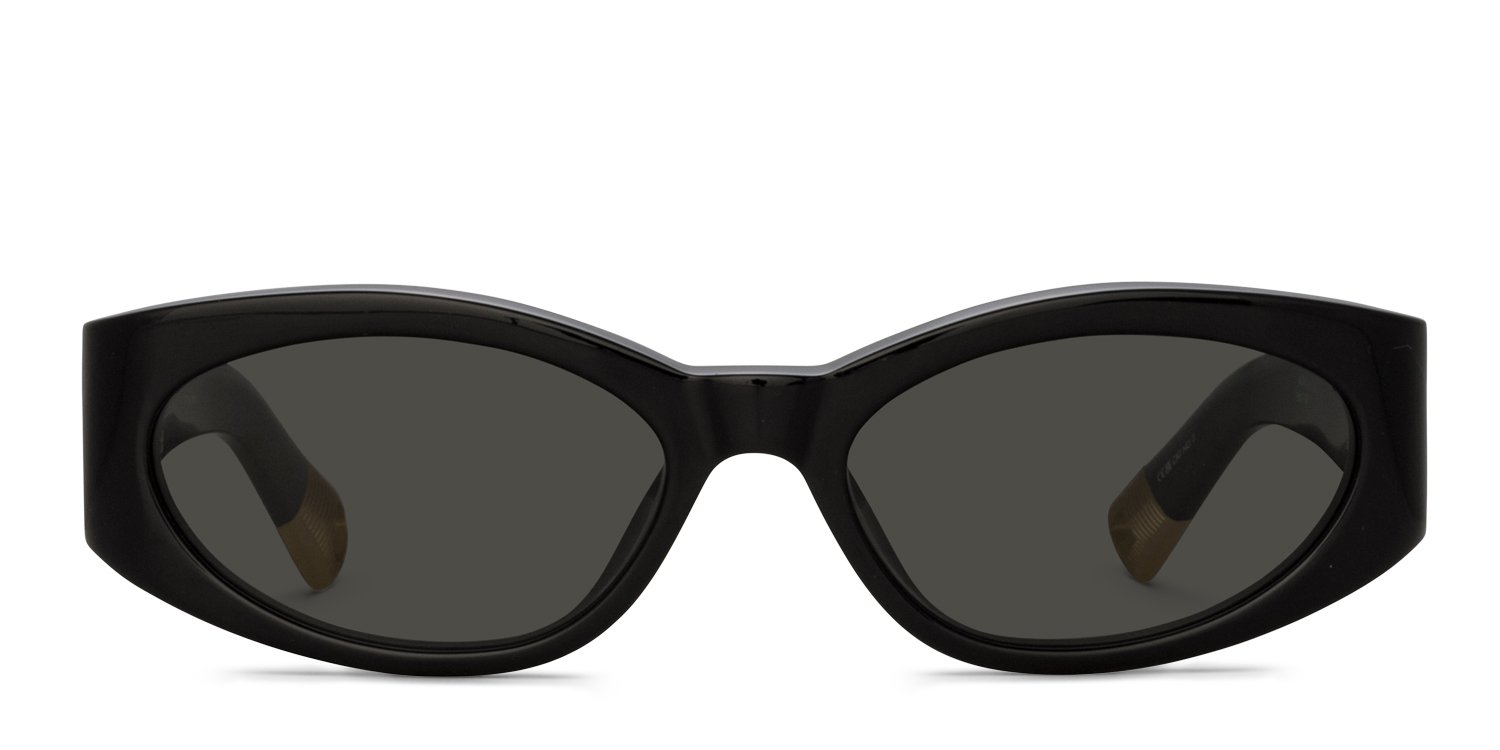 Jacquemus Ovalo Shiny Black Prescription Sunglasses