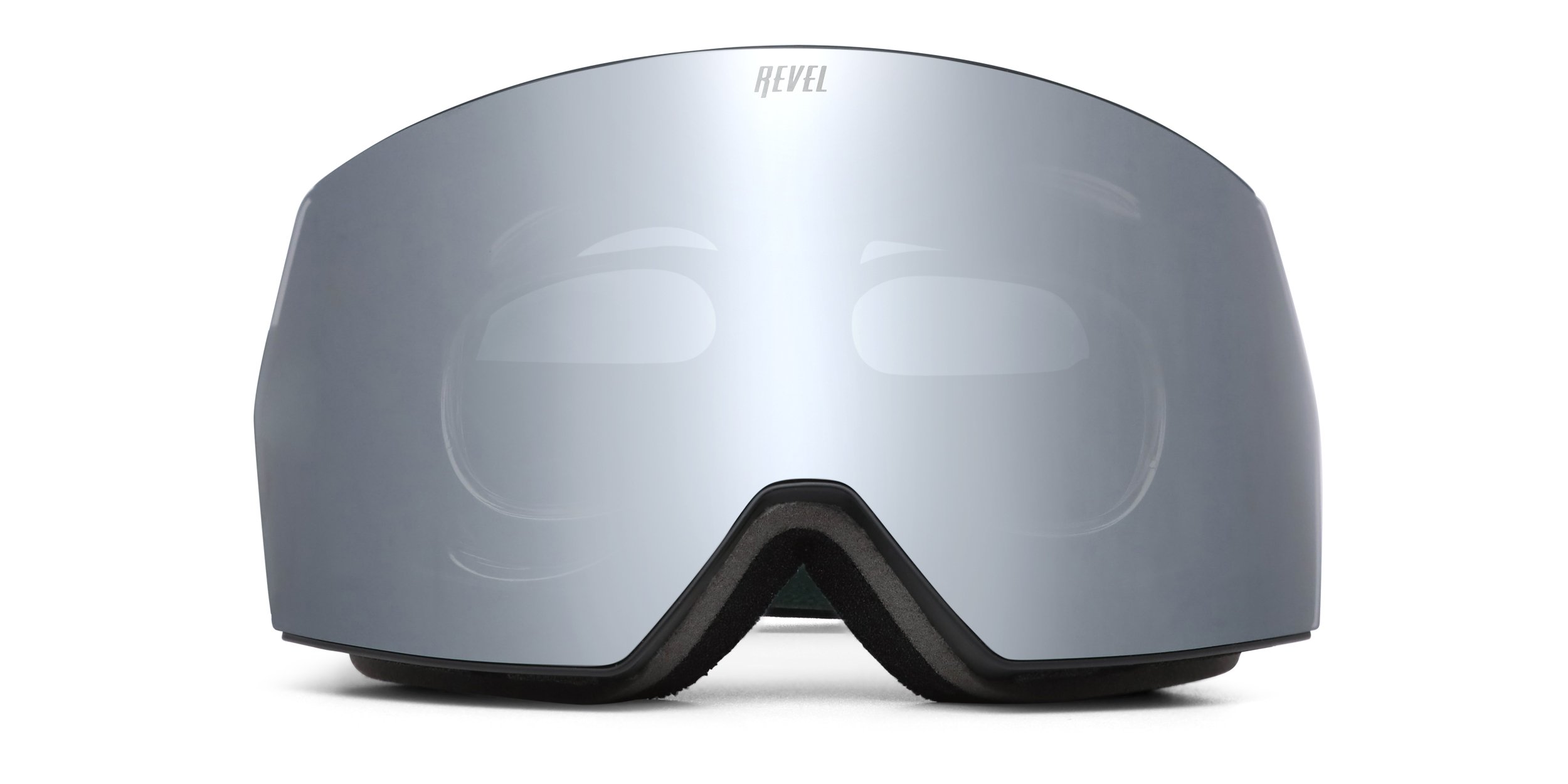 Revel Aspen Ski Goggles w/Clip-in Black, Silver Ski Goggles