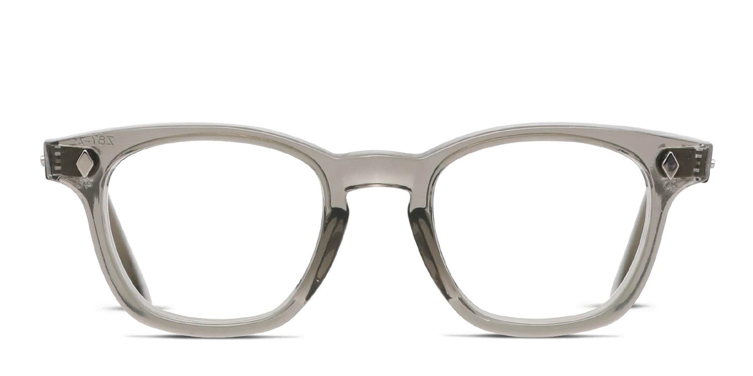 Pentax F9800 Gray/Clear Eyeglasses | Includes FREE Rx Lenses