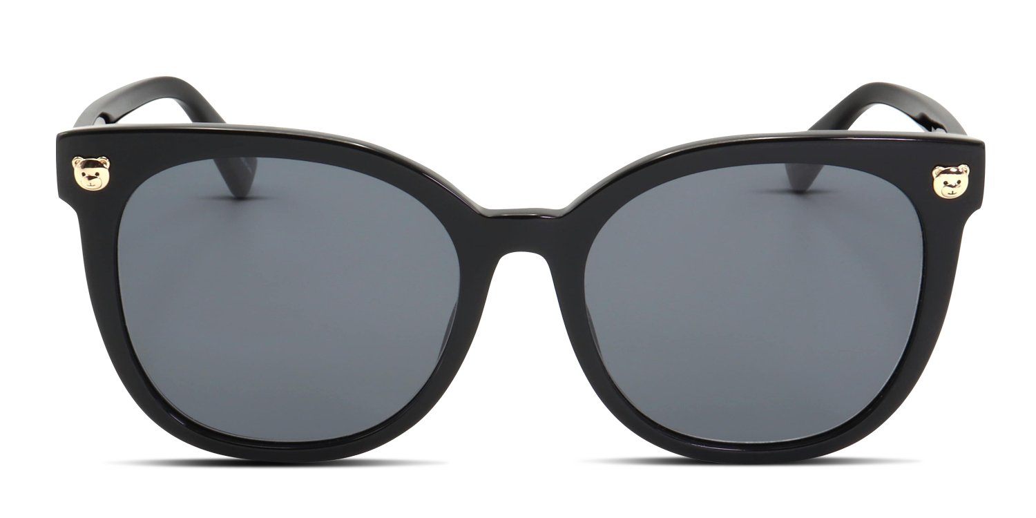 Moschino MOS088/F/S black frame with smoke lenses. Lenses provide