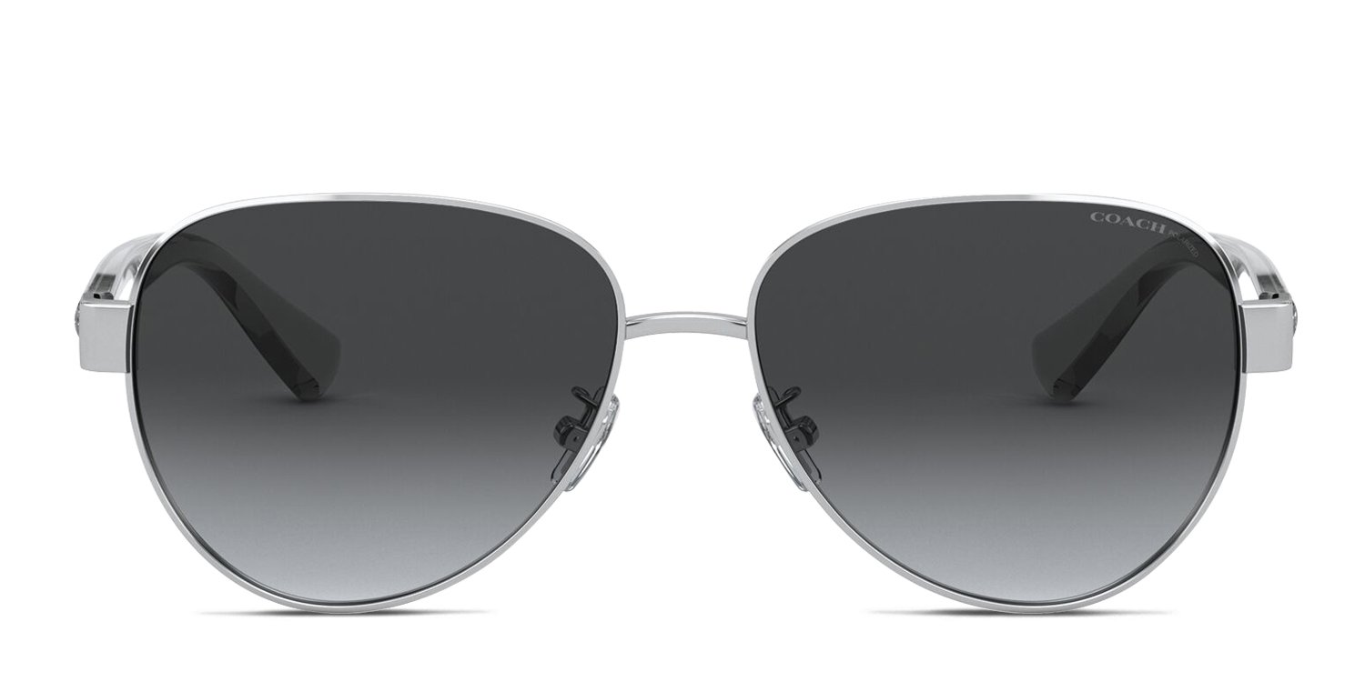 Coach Silver Mirrored Aviator Sunglasses - Silver Coach Silver Aviator Sunglasses for Women for sale | eBay main image 3