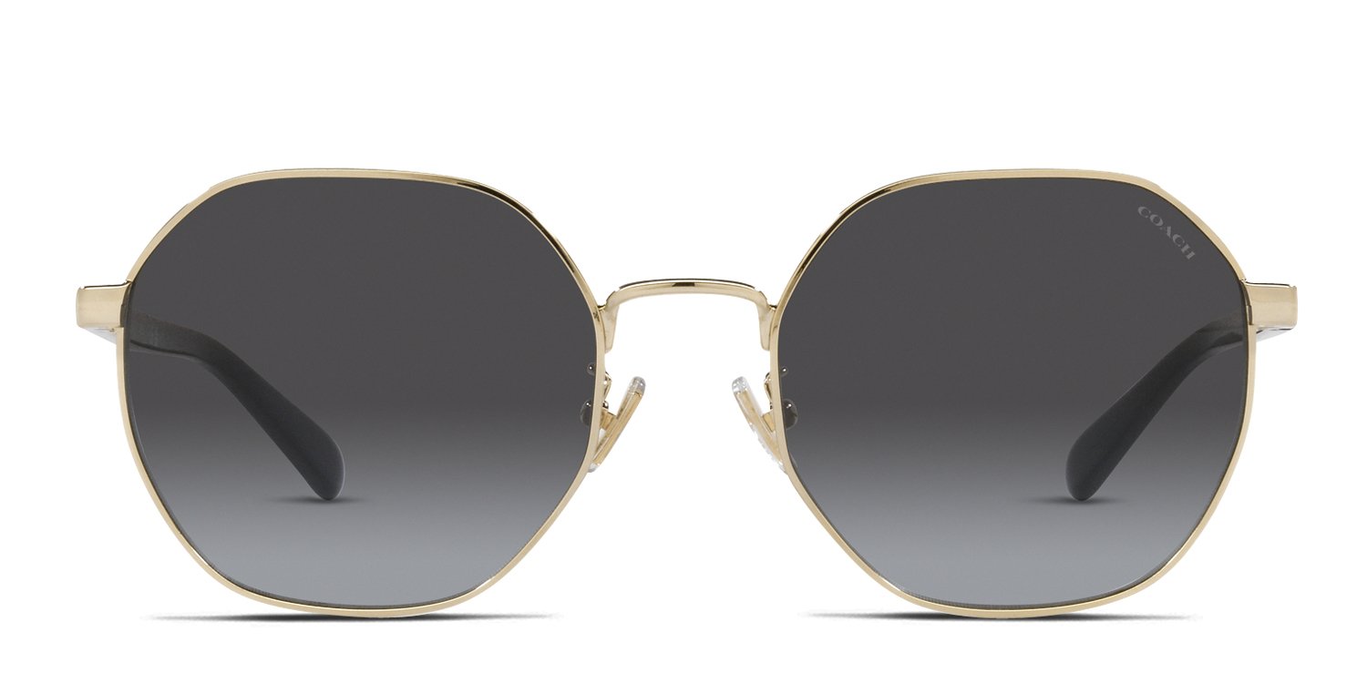 Coach HC7147 Gold , Gray Prescription Sunglasses - 50% Off  display picture 3