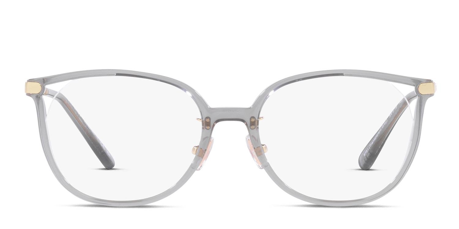 Coach HC6214D Clear Round Eyeglass Frames with Subtle Gray Tint HC6214D Eyeglasses Frames by Coach main image 2