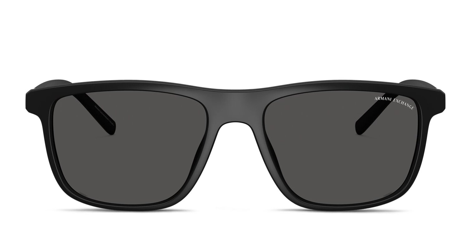 Armani Exchange Black Sunglasses with Dark Gray Lenses Armani Exchange AX4145S Sunglasses | FramesDirect.com main image 2