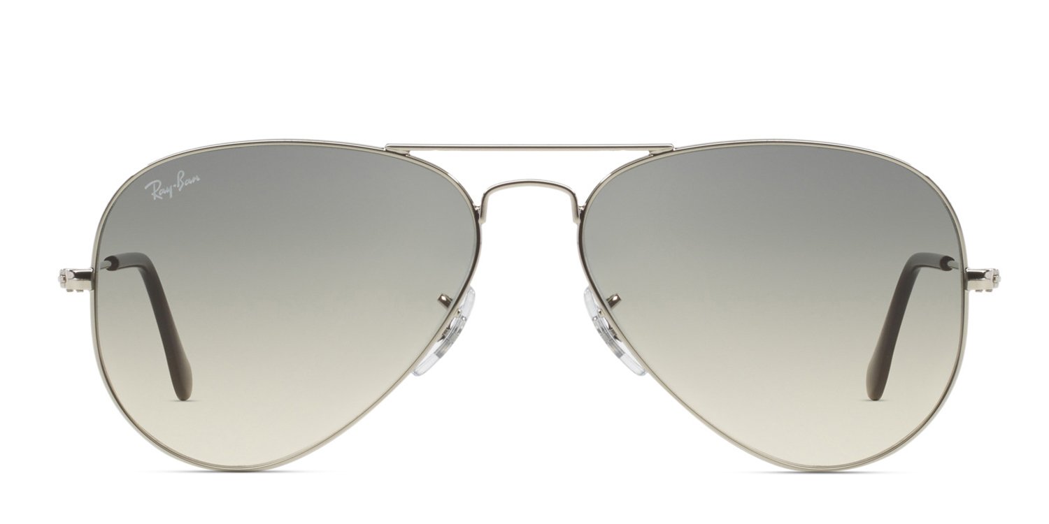 Ray-Ban RB3025 Aviator Large Metal Silver, Black Sunglasses