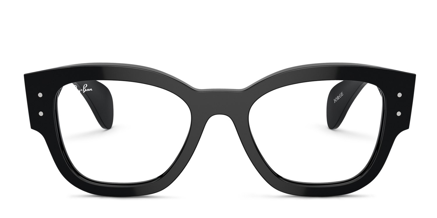 Ray-Ban RX7681V Jorge Shiny Black Prescription Eyeglasses
