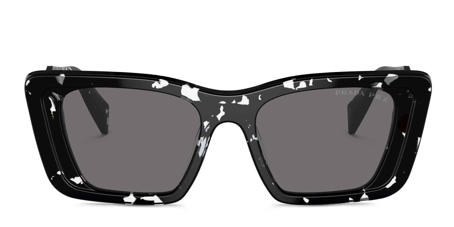 Prada PR08YS Black, White, Tortoise Prescription Sunglasses