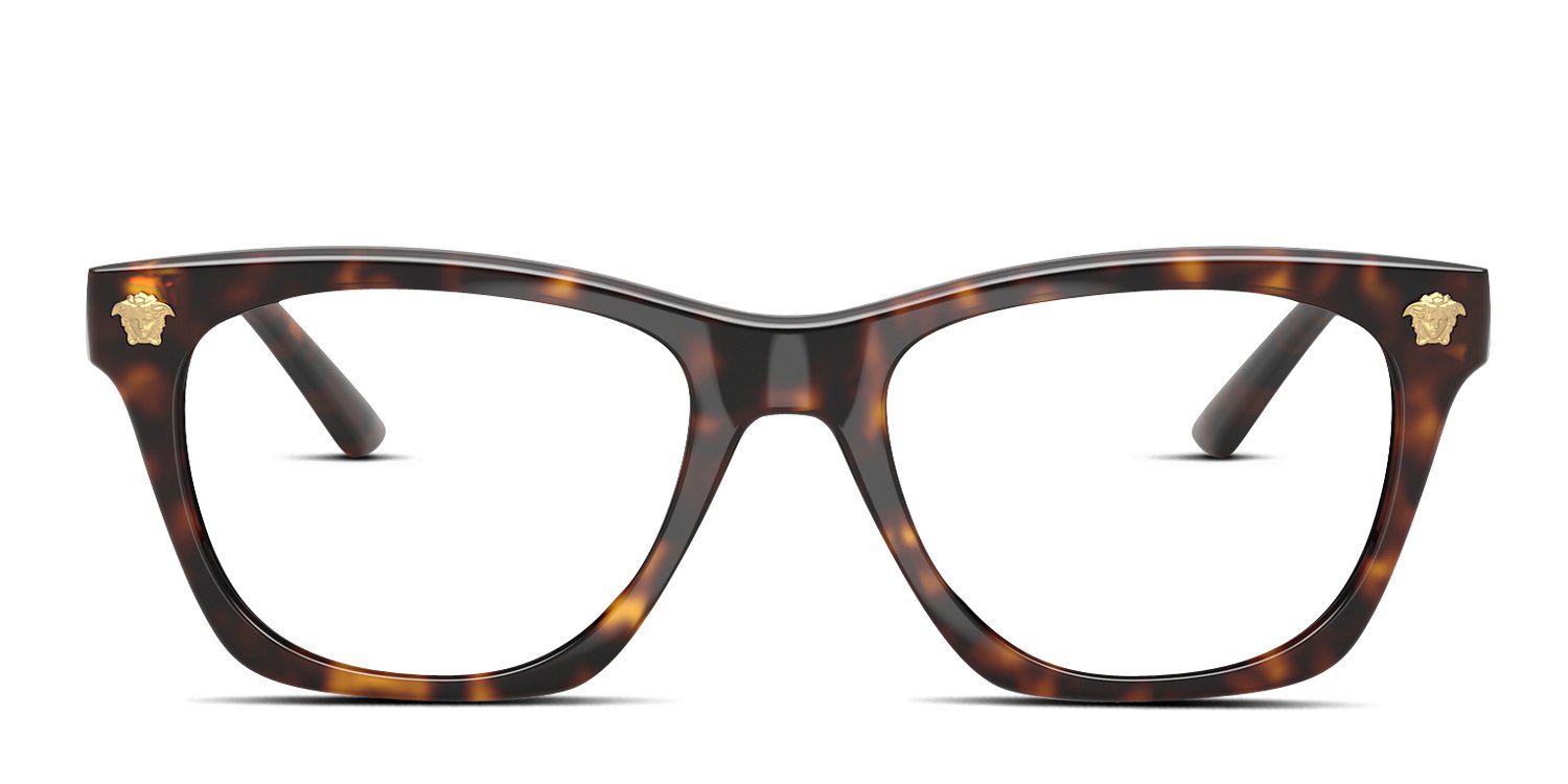 Vintage Versace Eyeglasses Frames. Mod3076B Brown Tortoise Plastic Rectangular Versace Brown Tortoise Shell Plastic Eyeglasses (frames Only  main image 4