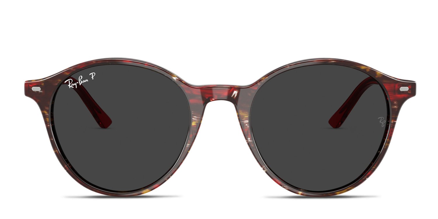 Ray-Ban Vintage Red Tortoiseshell Rectangular Sunglasses Unisex Chic 103-122 Tortoise Classic Acetate Rectangle Tinted Sunglasses with  main image 4