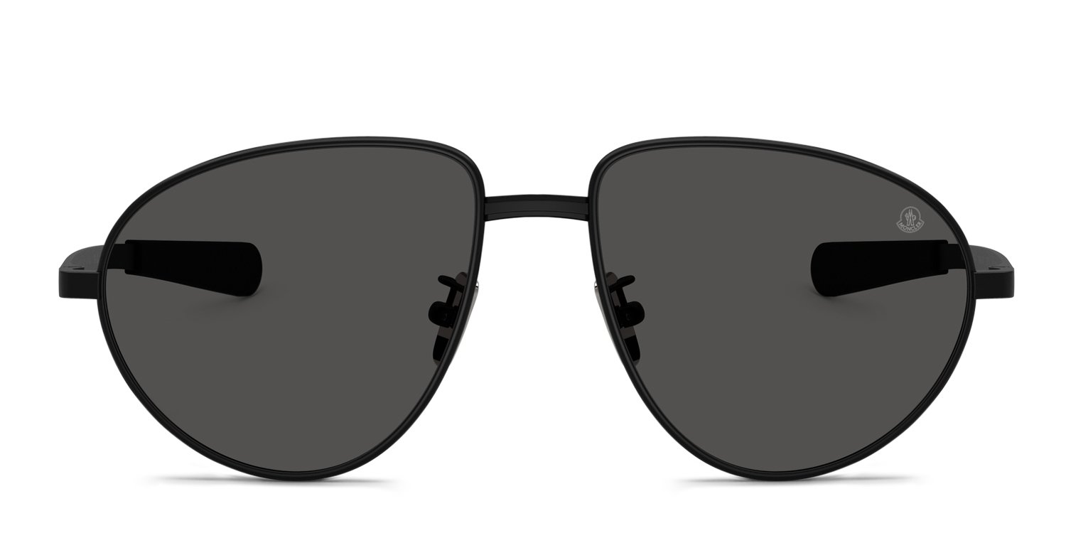 Moncler ME4009 Vizla black frame with solid grey lenses. Lenses