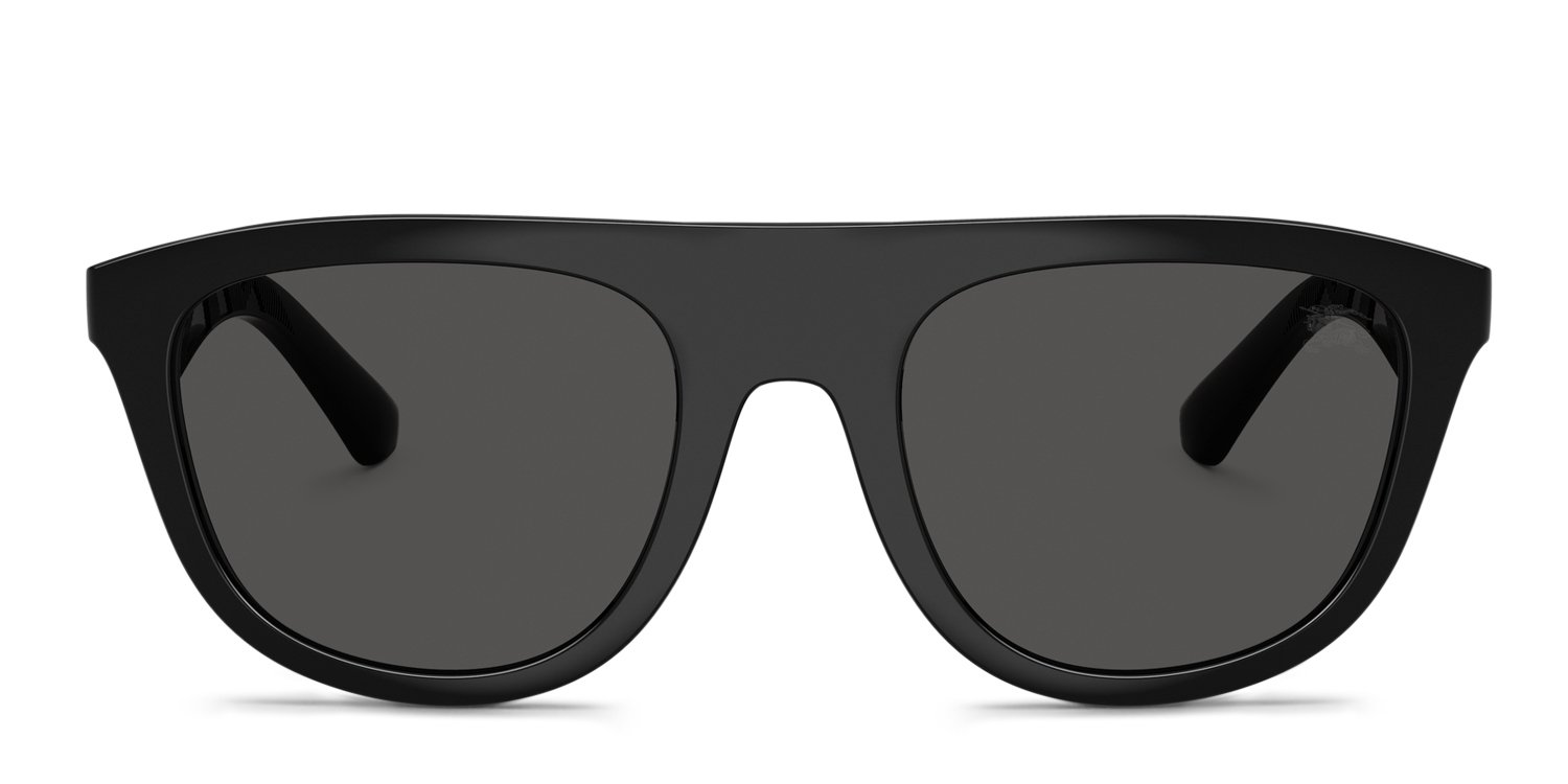 Burberry BE4459U black frame with dark grey lenses. Lenses provide