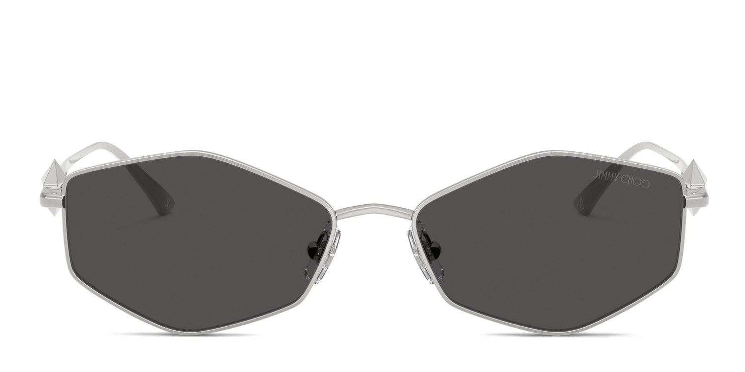 メガニウム Jimmy Choo JC4017 silver frame with dark grey lenses. Lenses