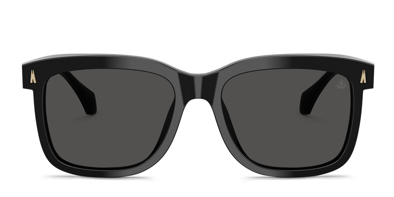 Moncler ME6018 Valaire black frame with dark grey solid lenses